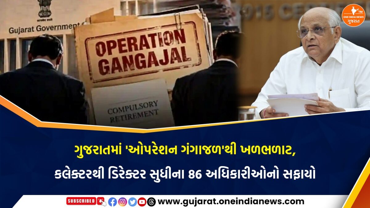 ગુજરાતમાં ‘ઓપરેશન ગંગાજળ’થી ખળભળાટ, કલેક્ટરથી ડિરેક્ટર સુધીના 86 અધિકારીઓનો સફાયો